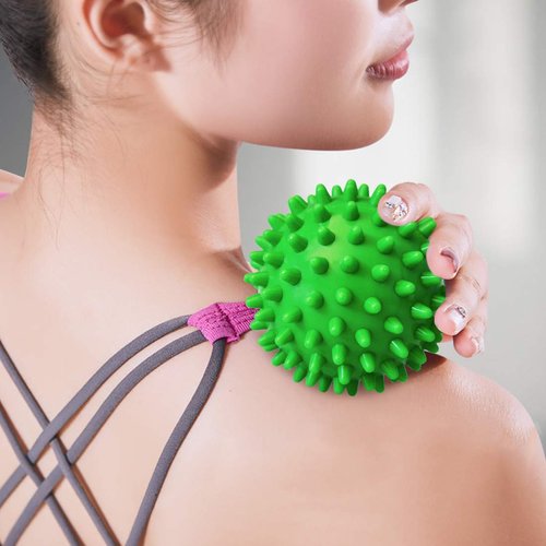 Professional Massage Balls Foot Ball Foot Massager Spiky Roller for Deep Tissue Trigger Point Plantar Fasciitis Reflexology Stress Therapy Myofascial Release(Green)