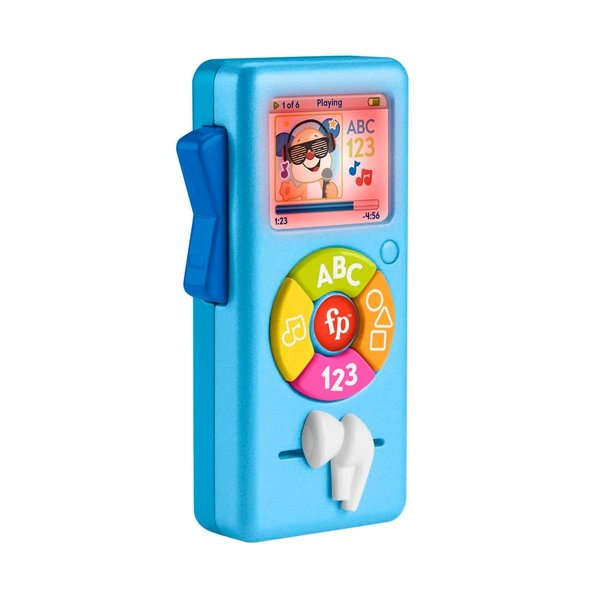 Fisher-Price Baby Learning Toy Laugh & Learn Puppy’s Music Player with Lights & Fine Motor Activities for Infants Ages 6+ Months, Blue