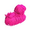 Zugar Land Soft Shaggy Puffer Dog Toy (1 Pink) (8" x 5") Filled with air for a Fun Squishy Stretchy Fidget Experience. Blue, Pink, White. (1 Pink)