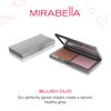 Mirabella Beauty Blush Duo, Beloved/Darling (Warm Red Brown/Matte Pink Mauve) - Mineral Pressed Powder for Cheeks - Professional, Compact & Easy-to-Apply Facial Makeup, Paraben & Talc-Free
