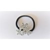 Crystal triple flower shaped hair tie pony tail holder scrunchie