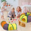 Retro Shaw Cat Toys for Indoor Cats 33 Pack,Kitten Toy Interactive Cat Feather Toy,Collapsible Cat Tunnel Tube Tent,Cat Springs Bell Rainbow Ball Crinkle Toy Mice Toy Pompom Ball Kitty Chase Exercise