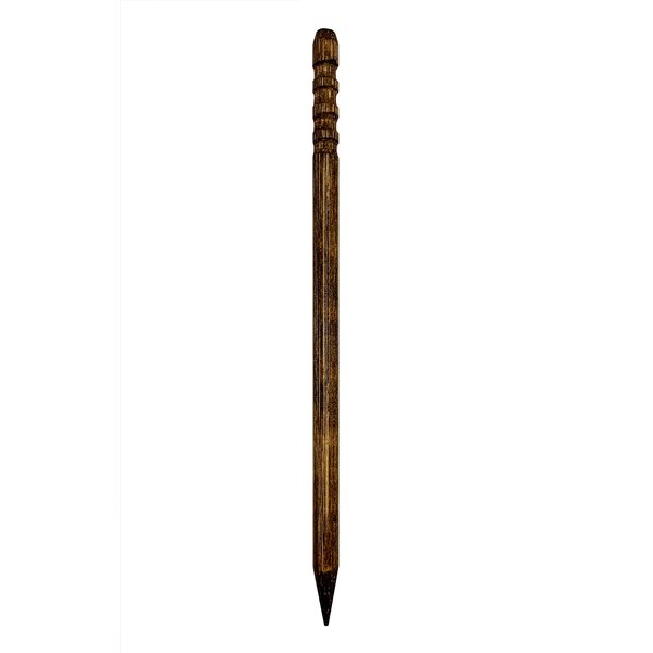 Solid Wood Barrette Stick, Lathe-turned Hardwood, Dark Brown Stain Finish, for Hair Barrettes
