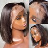 T part Human Hair Wigs for Black Women 13x4x1 Middle Part Brazilian Remy Hair 16In Straight Short Bob Wigs 150%