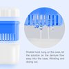 Denture Case Orthodontic Retainer Holder Mouth Guard Night Case, Denture Bath Cleaning Soaking Cup with Strainer and Lid (Blue)