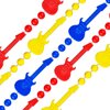 FlashingBlinkyLights Rock Guitar Necklace Mardi Gras Beads (Set of 12)
