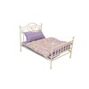 Funky Mini House 1:12 Scale Miniature Iron Bed, Dollhouse Furniture BJD Ob11 Accessories, Floral Mattress and Pillow Set, White