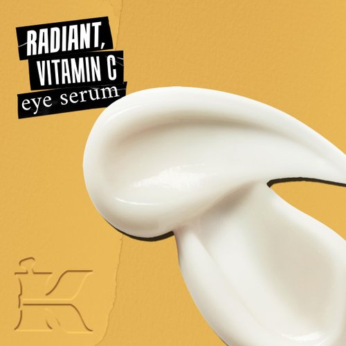 Kiehl's Powerful-Strength 10% Vitamin C Eye Serum, Line-Reducing & Dark Circle Diminishing Eye Cream, Smooths & Hydrates Undereye, for Puffiness & Lines, with Hyaluronic Acid & Tri-Peptide - 0.5 fl oz