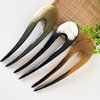 Hair Sticks For Long Hair, Natural Buffalo Horn Hair Smoothing Stick, Hair Stick Pin 5.3 inches, Gift for Mother 1pcs Simple