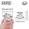 TUUXI 84pcs Rhinestone Crystal Twisters Set 0.5 Inch Spiral Hair Pins Swirl Hair turns Coils Silver Clear Flower Hair Clips Hair Accessories for Wedding Bridal Prom Party