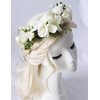 YnimioAOX Handmade Adjustable Flower Wreath Headband Halo Floral Crown Garland Headpiece,A11-pure white