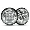 LX-LIGHT Dot approved 2 PCS Chrome 4.5 Inch LED Passing Light LED Fog Lamps for Motorcycles Auxiliary Light Bulb Motorcycle Projector Driving Lamp