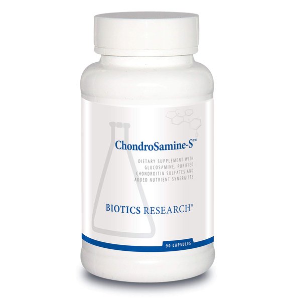 Biotics Research ChondroSamine S Comprehensive Joint and Connective Tissue Support, 600 Elemental Glucosamine, MSM, Vitamin C, Manganese, Niacin, Pantothenic Acid, Folate, B12, SOD, Catalase 90 Caps
