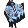 Blue Wings Barber Pattern Barber Cape, Hair Stylist Salon Haircut Gown, Hair Cutting Apron with Adjustable Closure, Professional Salon Cutting Barber Skirt