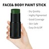 Green Face Paint Stick,Halloween Clown Makeup Kit, Adult Children Halloween Cosplay Joker Zombie Parties Baseball/Football/Camo Hulk Hunting/Accessories Vampire/Witch/clown neon Cream Face Paint