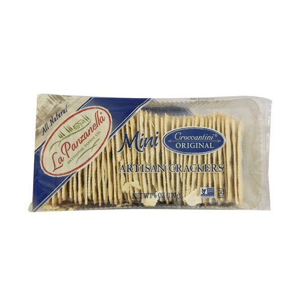 La Panzanella All Natural Artisan Crackers Mini Croccantini Original -- 6 oz - 2 pc