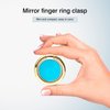 [2 Pack] Round Mirror Design Cell Phone Ring Holder Stand, 360 Degree Rotation and 180 DegreeAdjustable Finger Ring Kickstand with Polished Metal Phone Grip (Gold)