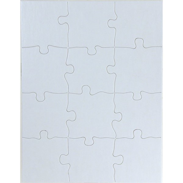 Hygloss Puzzles DIY Party Invite - Blank Puzzle for Decorating - Art Activity - Use as Party Favors - White, Sturdy – 8.5 x 11 Inches, 12 Pieces - Comes with Envelopes - 4 Qty