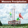 Stargarden Rain Gauge Outdoor, Metal Cardinal Rain Gauge, Rain Gauges with 7inch Plastic Tube, Decorative Rain Gauge for Yard, Garden, Lawn, Pathway