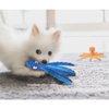 WishLotus Octopus Dog Chew Toy, No Stuffing Plush Dog Squeaky Toy with Crinkle Paper in Legs, Corduroy Interactive Dog Play Toy Dog Teething Toy for Small, Medium Dogs (Blue)