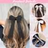Hair Ribbon,Hair Bows for Women Long Soild Satin Ribbon for Hair, Coquette Accessories Hair Clips (Color 2)