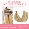 GOO GOO I Tip Hair Extensions Real Human Hair, 22inch 50g 50S, Cold Fusion I Tip Hair Extensions, Invisible Remy Hair Extensions, 16/22 Light Blonde Highlighted Golden Blonde