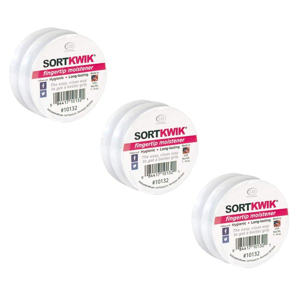LEE 10132 Sortkwik Fingertip Moisteners, 1 3/4 oz, Pink, Sold as 6 Pack