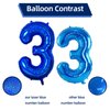 Number 3 Balloon 40 inch, Dark Blue Big Number Balloon, Giant Foil 3 Balloons Number, Helium 3rd Birthday Balloons for Kids Boys Girls Birthday Party Decorations Wedding Anniversary Event Supplies