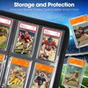 JoyHood Graded Card Binder, Graded Cards Holder with 6 Slot - Holds 60 PSA Slabs, Graded Card Storage Album compatible with CGC/PCG Slabs (Grey)