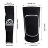 obmwang 2 Pieces Volleyball Accessories Including Volleyball Knee Pads and Volleyball Arm Sleeves with Protection Pads and Thumb Hole for Women Girls Teens Volleyball Training (Black)