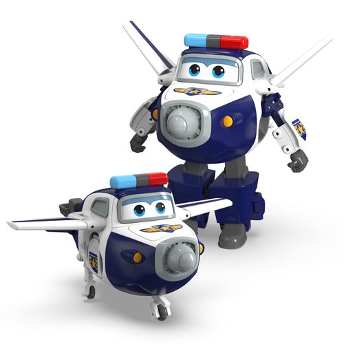 Super Wings 5" Transforming Paul Airplane Toys Vehicle, Action Figure, Plane to Robot, Suitable 3 4 5 year old Preschool Kids, Fun Plane Toys for Boys and Girls, Birthday Gifts, Blue