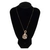 Foraineam 3 Pack Black Velvet Necklace Bust Display 3D Jewelry Chain Organizer Mannequin Model Display Stand Holder