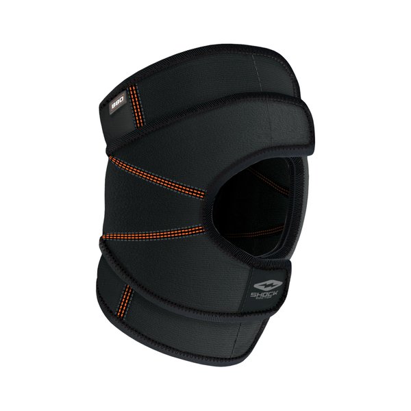 Shock Doctor Knee Brace Wrap, Knee Support Stabilizes Patella, Provides Comfortable & Lightweight Compression to Stabilize Muscles in the Knee, Single