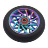 aibiku 110mm Hollow Wheel - Bearings ABEC 11 Installed - Pro Stunt Scooter Wheel fit for Fuzion/Envy/MGP/Lucky TFOX/Vokul Pro Scooter Replacement Wheels - 2PCS(Colorful/Black)