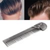 Hair Comb,Oil Hair Styling Spring Comb Pocket Beard Comb Zinc Alloy Skull Pattern Hair Brush for Men, Use for Head Hair or Beard Portable Hair Styling Tool for Home Salon(silver)