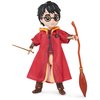 Wizarding World Harry Potter, 8-inch Harry Potter Quidditch Doll Gift Set with Robe and 9 Doll Accessories, 11 Pieces, Kids Toys for Ages 6 and up