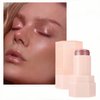 MAEPEOR Jelly Highlighter Stick 6 Colors Hydrating Natural Dewy Glow Face Highlighter Long Lasting Brightening Non-Caking Highlight Stick (06 Dawn Glow)