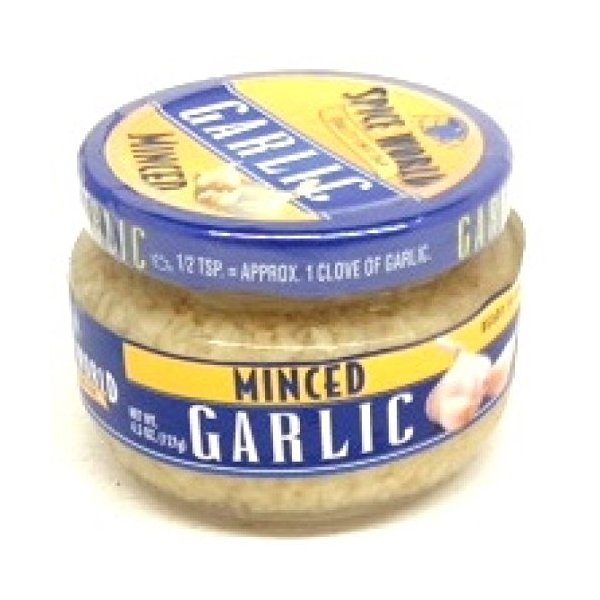 Spice World Minced Garlic 4.5 Oz Jar [Pack of 2]