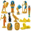 LEBERY Ancient Egypt Toys Egyptian Toys for Kids Miniature Egyptian Figurines Set Pyramid Mummy Egyptian Toys Egyptian Party Decorations Supplies Birthday Surprise for Boys Girls - 12Pcs