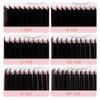 NATUHANA Round Eyelash Extensions 0.07mm C Curl Russian Volume Lash 8-15mm Mixed Tray False Lashes Supplies,Classic Individual Lash Extensions 16Rows/Case Matte Black (black;0.07 C, 8-15 MIX)