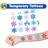 48 Snowflake 24PCS Snowflake Temporary Tattoos Sticker 24PCS Slap Bracelets Perfect for Themed Birthday Baby Showers or Classroom Rewards Ideal Decor and Gifts for Girls and Boys