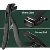 VANWIN Angled Head Nail Clippers for Seniors, Ergonomic Toenail Clippers for Thick Nails with Wide Jaw Opening, Premium Steel Nail Cutter Nail Clippers with Catcher for Men and Women Black
