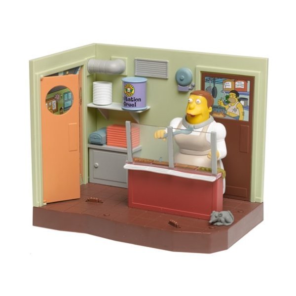 The Simpsons Series 7 Playset Springfield Elementary Cafeteria with Lunchlady Doris toys [parallel import goods]