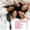 Detangler Brush by Fiora Naturals - 100% Bio-Friendly Detangling brush w/Ultra-Soft Bristles - Glide Through Tangles with Ease - For Curly, Straight, Black Natural, Women, Men, Kids - Dry and Wet Hair