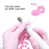 OSIRIDEH2- Nail Drill Dust Guard, Dust Guard For Nail Drill, Supplies Electric Nail Filer Plastic Cap-Nail Art Tools Drill Dust Collector Dust Stopper Nail Drill Bit (10pcs(Pink))