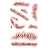 10 Sheets 3D Body Face Scar Realistic Fake Bloody Wound Scab Waterproof Temporary Tattoos Sticker for Halloween Masquerade Party Supplies