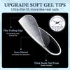 Short Almond Nail Tips, 240pcs Soft Gel X Nail Tips Pre-Shaped Acrylic Fake Nails, Half Matte Full Cover Clear Gelly Press on Flase Nail Tips for Extension Nail Manicure Home DIY 12 Sizes Gelly Tips
