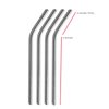 SipWell Stainless Steel Drinking Straws Set of 4, Curved metal Straws reusable for 20 0z Tumbler, | Fits all Yeti SIC Simple Modern Tumblers, Cleaning Brush Included.