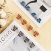 Cobahom 12 Pcs 1.06 Inch Cute Small Claw Clips Mini No-Slip Jaw Clips for Thin Thick Hair Printed Hair Clips Hair Accessories for Women Girls, Leaf Theme