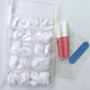 AddFavor 240pcs Press on Nails Short Glossy White Fake Nails Short Square Full Cover Acrylic Artificial Glue on Nails Kit for Women and Girls